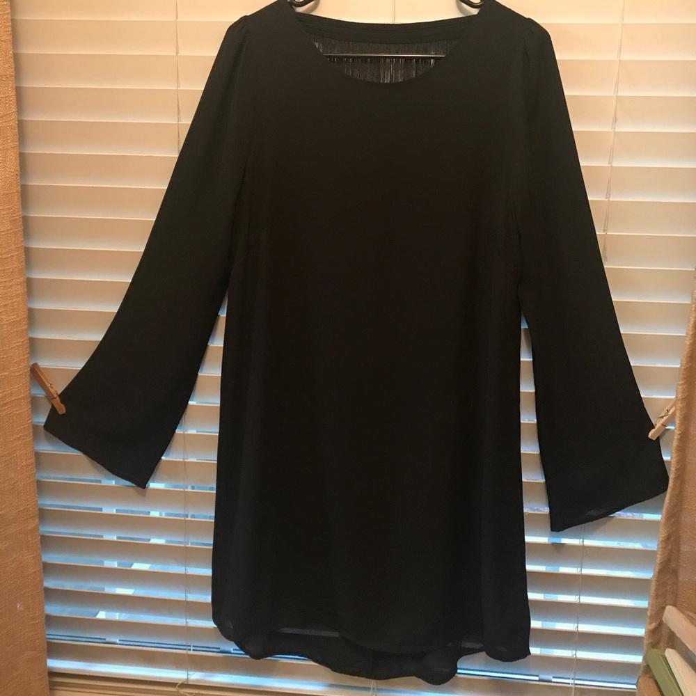 Express dress with fringe back!
